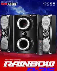 Audionic Rainbow 35 Portable Bluetooth Speaker – RGB Wireless Party Speaker with Deep Bass, USB, TF Card, FM Radio & Rechargeable Battery