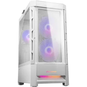 XPG VALOR MESH MT White Mid Tower Gaming PC Case, Tempered Glass ATX Chassis with 4 Pre-Installed Fans