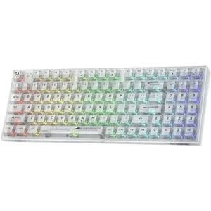 Redragon IRELIA PRO White K658CT-RGB PRO Wireless Mechanical Gaming Keyboard – Tri-Mode Bluetooth, 2.4GHz & USB-C RGB Keyboard with Hot-Swappable Switches
