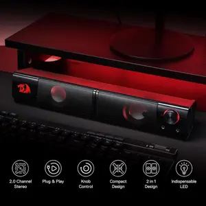 Redragon Orpheus GS-550 2-in-1 PC Gaming Speaker Sound Bar Compact Design