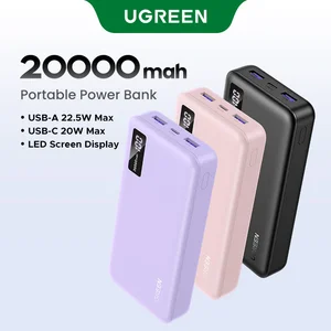 UGREEN PB311 20000mAh 20W Fast Charging Power Bank White | USB-C PD Portable Battery Pack with Dual Output for iPhone, Samsung & Tablets
