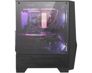 MSI MAG Forge 100R ARGB Mid-Tower ATX Gaming Case - Tempered Glass, Dual ARGB Fans, High Airflow PC Cabinet