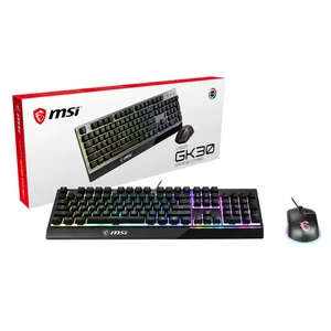 MSI VIGOR GK30 COMBO US Wired Gaming Keyboard & Mouse Set – RGB 6-Zone Keyboard, GM11 Mouse, Anti-Ghosting, Gaming Combo Kit