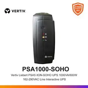 Vertiv Liebert PSA1000-SOHO 1000VA 600W Line Interactive UPS with AVR & Universal Sockets