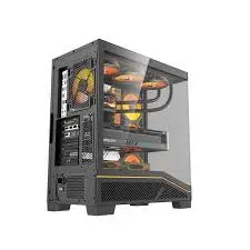 Darkflash K430 ATX Gaming PC Case White - Tempered Glass Mid Tower Cabinet with 6 ARGB Fans, 410mm GPU Clearance, 360mm Radiator Support