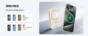 UGREEN PB561 10000mAh Mini Magnetic Wireless Power Bank White – 20W PD Fast Charging, MagSafe Compatible Portable Charger