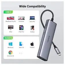 UGREEN 7-in-1 USB-C Hub 4K HDMI Multiport Adapter 100W PD 2x USB-C