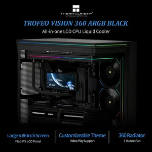 Thermalright TR 360 Trofeo Vision LCD ARGB Black 360mm AIO Liquid CPU Cooler
