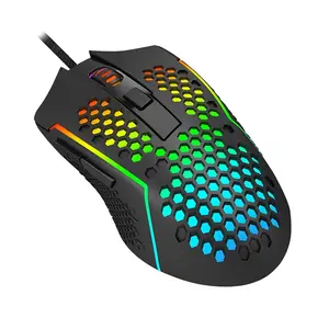 Redragon Reaping M987-K Ultra Lightweight Wired Gaming Mouse – 12400 DPI Optical Sensor, RGB Honeycomb Gaming Mouse, 6 Programmable Buttons, Esports FPS Gaming Mouse