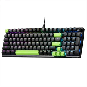 Redragon DHARMA K740BG RGB Wired Mechanical Gaming Keyboard – 98 Keys Hot-Swappable Aluminum Keyboard with Dragon Chant Linear Switches
