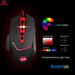 Redragon Inspirit M907 RGB Wired Gaming Mouse – 12400 DPI Optical Sensor, RGB Backlit Gaming Mouse, 7 Programmable Buttons, Ergonomic Esports Mouse