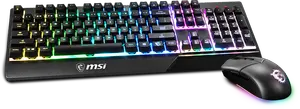 MSI VIGOR GK30 COMBO US Wired Gaming Keyboard & Mouse Set – RGB 6-Zone Keyboard, GM11 Mouse, Anti-Ghosting, Gaming Combo Kit