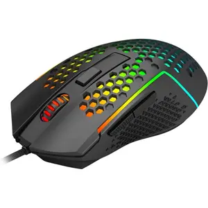 Redragon Reaping M987-K Ultra Lightweight Wired Gaming Mouse – 12400 DPI Optical Sensor, RGB Honeycomb Gaming Mouse, 6 Programmable Buttons, Esports FPS Gaming Mouse