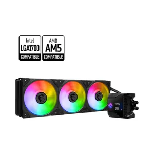 MSI MPG CORELIQUID D360 LCD ARGB Liquid CPU Cooler – 360mm AIO, IPS LCD Display, Triple 120mm Fans, Intel & AMD Support