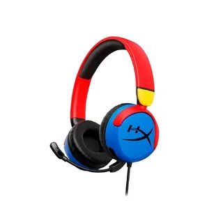 HyperX Cloud Mini Wired Gaming Headset for Kids & Teens, Lightweight Gaming Headphones with Flip-to-Mute Microphone, Safe Audio Levels, 3.5mm Multi-Platform Gaming Headset