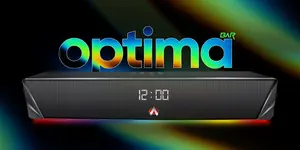 Audionic Optima Sound Bar Mobile Speaker – Bluetooth Portable Wireless Soundbar with RGB Lights, Digital Clock, FM Radio & Rechargeable Battery