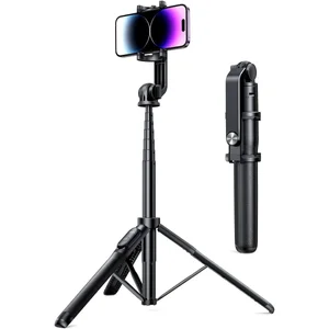 UGREEN LP568 Bluetooth Selfie Stick Tripod Black | Extendable Wireless Selfie Stick with Remote Shutter for iPhone, Android, Vlogging & Live Streaming