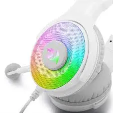 Redragon Pandora 2 Lunar White RGB 7.1 Wired Gaming Headset with Detachable Microphone – H350W-RGB1