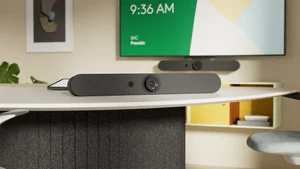 Logitech Rally Bar Mini All-in-One Video Conference Bar - 4K Camera, Speakers & Mics for Small Meeting Rooms (960-001340)