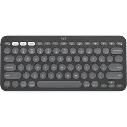 Logitech Pebble Keys 2 K380S Multi-Device Bluetooth Wireless Keyboard, Slim and Portable - Tonal Graphite