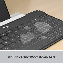 Logitech KEYS-TO-GO Ultra-light, Ultra-Portable Bluetooth Keyboard for iPhone, iPad, Apple TV and Mac - Black