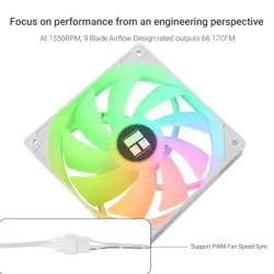 Thermalright TL-C12CW-S 120mm ARGB PWM Case Fan 5-Pack – White
