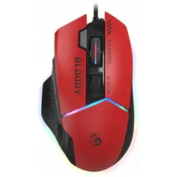 Bloody W95 Max RGB Extra Fire Gaming Mouse Sports Red – Ultra Core 3 & 4 Activated 12000 CPI Esports Gaming Mouse with 10 Programmable Buttons