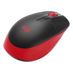 Logitech M190 Full-Size Wireless Mouse - Red / Grey