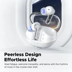 SoundPEATS Clear Wireless Earbuds - White