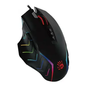 Bloody J95S RGB Gaming Mouse Activated 8000 CPI Optical Sensor Wired Esports Gaming Mouse with 9 Programmable Buttons, 2-Fire Button & RGB Animation Black