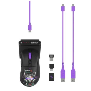 Bloody Cypher Ghost R73 Duo Ultra Wireless Gaming Mouse – 26000 CPI Dual Mode RGB Esports Mouse with 2.4GHz Wireless, USB-C & Ultra-Light Design