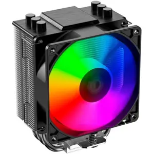 ID-Cooling SE-903-XT FRGB CPU Cooler, 92mm Fan, 3 Copper Heat Pipes, 130W TDP, 25.8dB Noise, Black