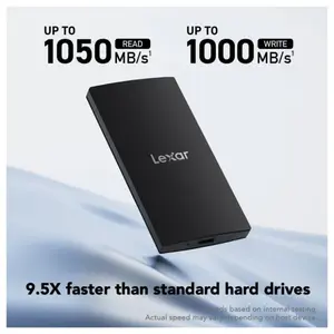 Lexar SL300 Portable SSD 1TB – USB 3.2 Gen 2 Type-C, Up to 1050MB/s, IP54 Water & Dust Resistant