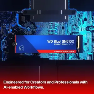 WD Blue SN5100 NVMe SSD 1TB, PCIe Gen 4.0, M.2 2280 – Up to 7,100MB/s Read Speed