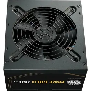 Cooler Master MWE Gold 750 V3 Non-Modular PSU, 750W, 80 Plus Gold, ATX 3.1, Zero RPM Mode
