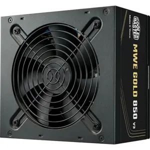 Cooler Master MWE Gold 850 V3 Non-Modular PSU, 850W, 80 Plus Gold, ATX 3.1, Zero-RPM Mode