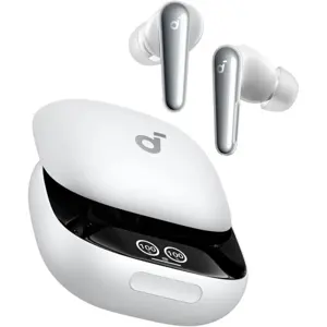 Anker Soundcore Liberty 4 Pro Wireless Earbuds – Noise Cancelling, AI-Powered, Fast Charging, White