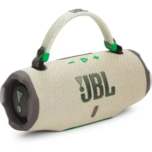 JBL Charge 6 Bluetooth Speaker Sand JBLCHARGE6SAND, AI Sound Boost, 30W Woofer, 15W Tweeter, Up To 28 Hours Playtime, Auracast Multi-Speaker