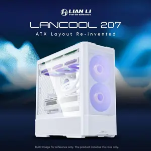 Lian Li Lancool 207 Compact ATX RGB Gaming Case Tempered Glass White