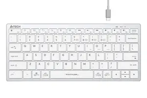 A4tech Fstyler FBX51C Dual Mode Bluetooth / 2.4G Wireless Compact Rechargeable Keyboard | White