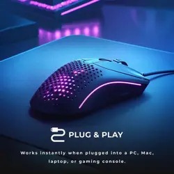Glorious Model O 2 Wired Ultralight Ambidextrous Gaming Mouse Black GLO-MS-OV2-MB 59g O2