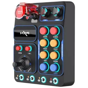 PXN CB1 Control Button Box Simulation Controller, 30 Programmable Buttons, RGB, USB-C, PC