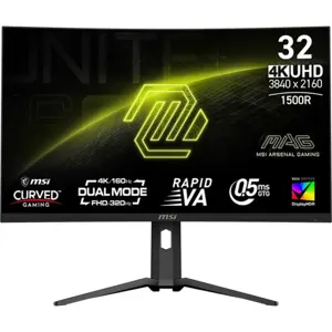 MSI MAG 321CUPDF 32" Curved Dual-Mode Gaming Monitor - 4K 160Hz or FHD 320Hz Rapid VA HDR400 FreeSync Premium