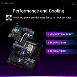 ASUS ROG Strix Z890-F Gaming WiFi ATX Motherboard – LGA 1851, 16+1+2+2 Power Stages, DDR5, PCIe 5.0, 5x M.2, WiFi 7, AI Overclocking, Core Ultra Ready