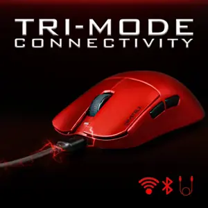 CrystalX NOVA X21 Coco Super Lightweight Design Wireless Gaming Mouse Red
