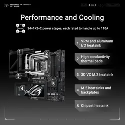 ASUS ROG Maximus Z890 Extreme E-ATX Motherboard – LGA1851, 24+2+1+2 Power Stages, DDR5, WiFi 7, 10G LAN, PCIe 5.0, Thunderbolt 5, AI OC, 5-inch LCD