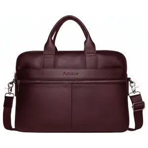 Amaze Executive A925 Genuine Leather Laptop Bag - Brown | Fits Up to 15.6" Laptop