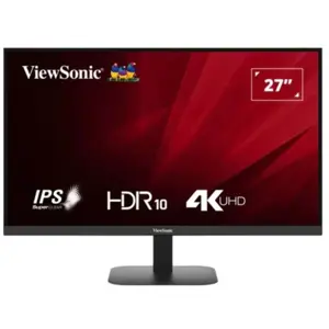 ViewSonic VA2708-4K-MHD 27in 4K UHD Monitor, IPS, HDR10, 60Hz, 4ms, Dual HDMI, DisplayPort, Built-in Speakers