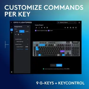 Logitech G915 X LIGHTSPEED Wireless Gaming Keyboard Low-Profile, GL Brown Switches, Dual-Shot PBT Keycaps, RGB Backlighting, Aluminum Finish 920-012676