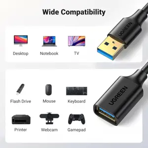 UGREEN 90722 USB 3.0 Extension Cable USB A Male to A Female Extender 5M